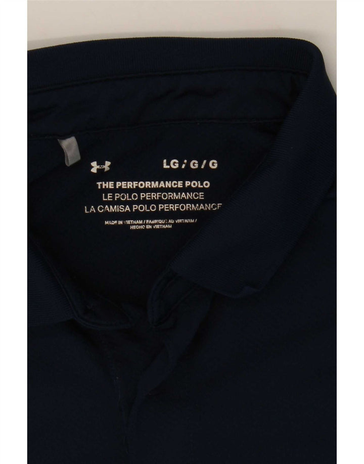 Under Armour Mens Polo Shirt Large Navy Blue