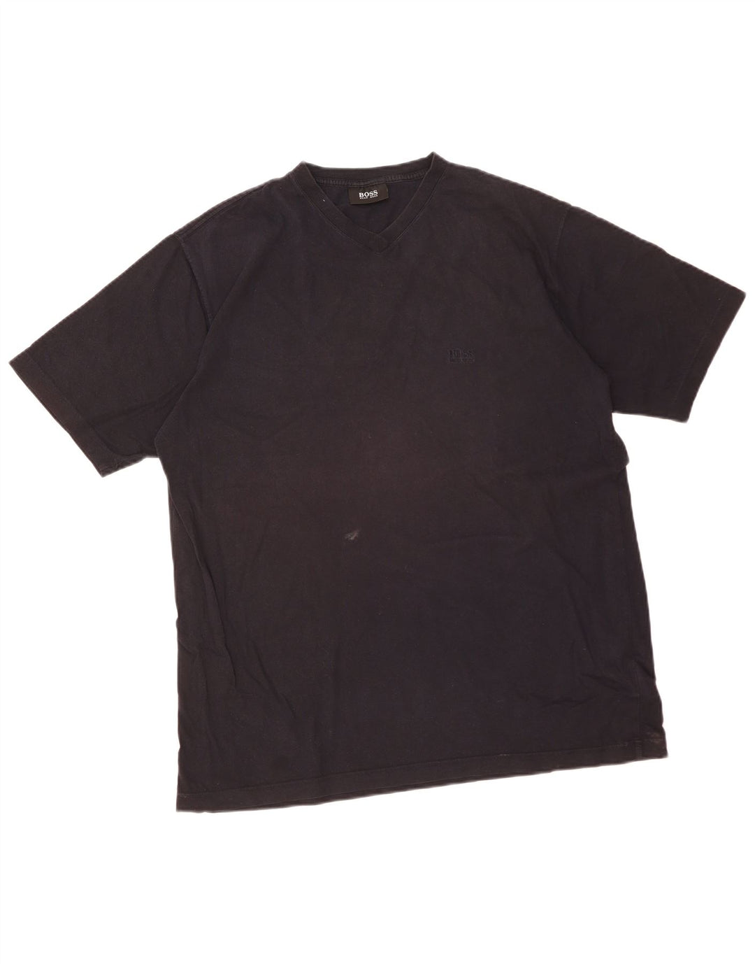 Hugo Boss Mens T-Shirt Top XL Navy Blue Cotton