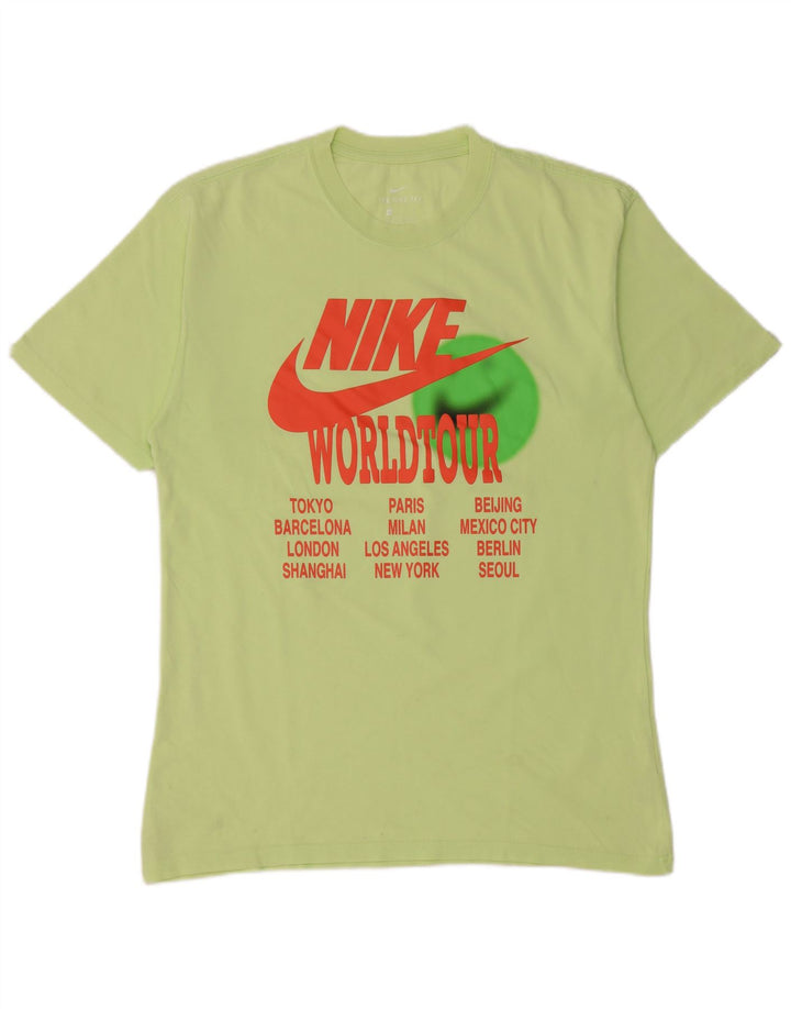 Nike Mens Graphic T-Shirt Top Small Green Cotton