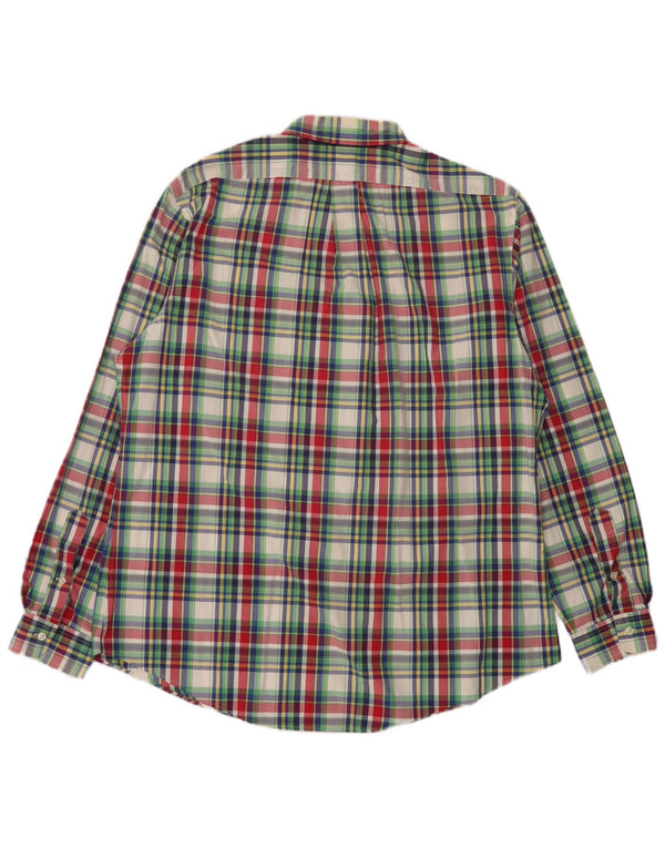 POLO RALPH LAUREN Mens Custom Fit Shirt XL Multicoloured Check Cotton