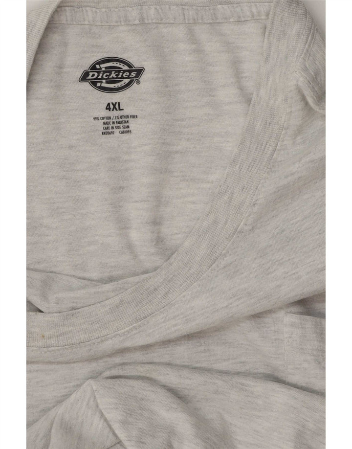 Dickies Mens T-Shirt Top 4XL Grey Flecked Cotton