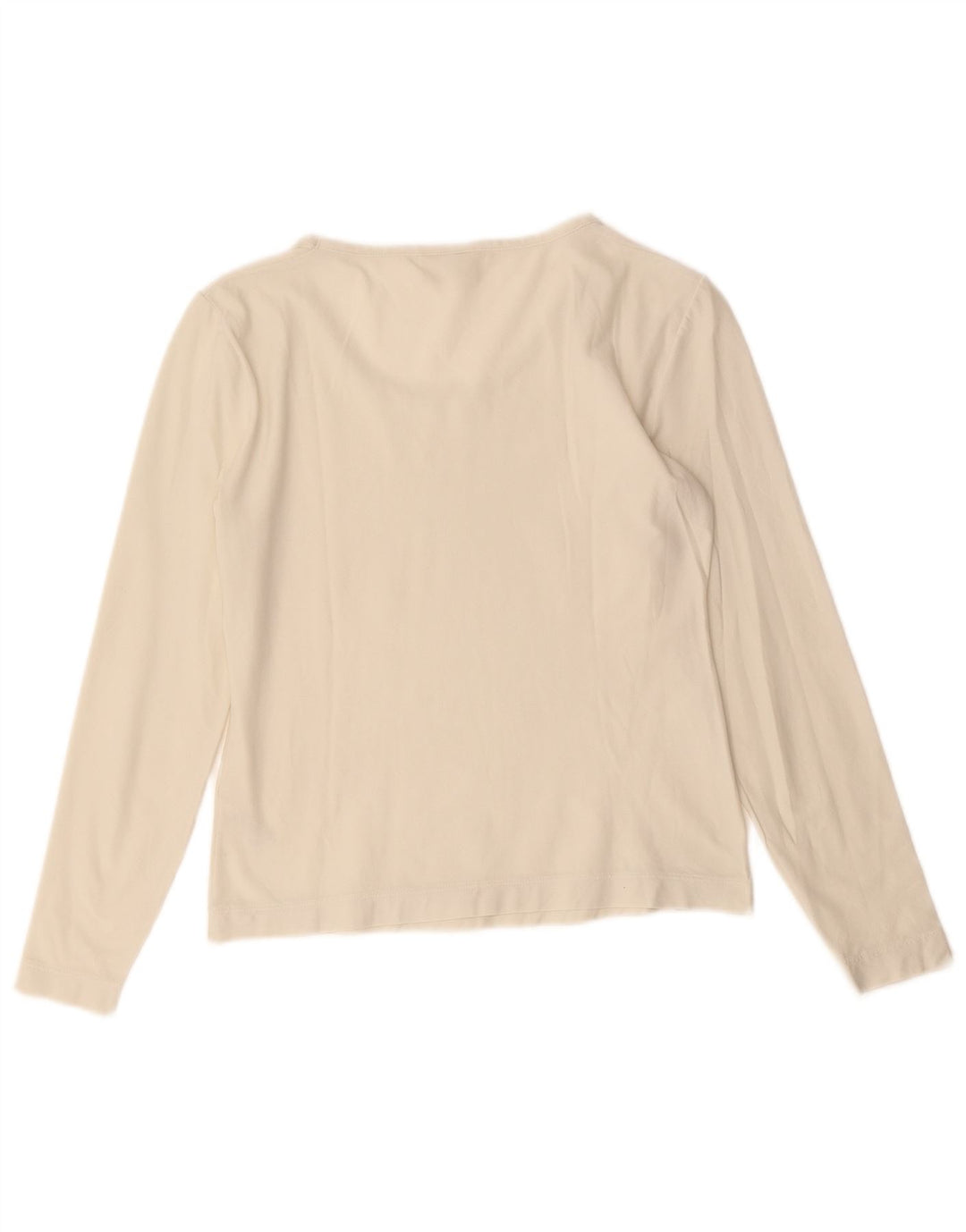 SISLEY Womens Top Long Sleeve UK 10 Small White