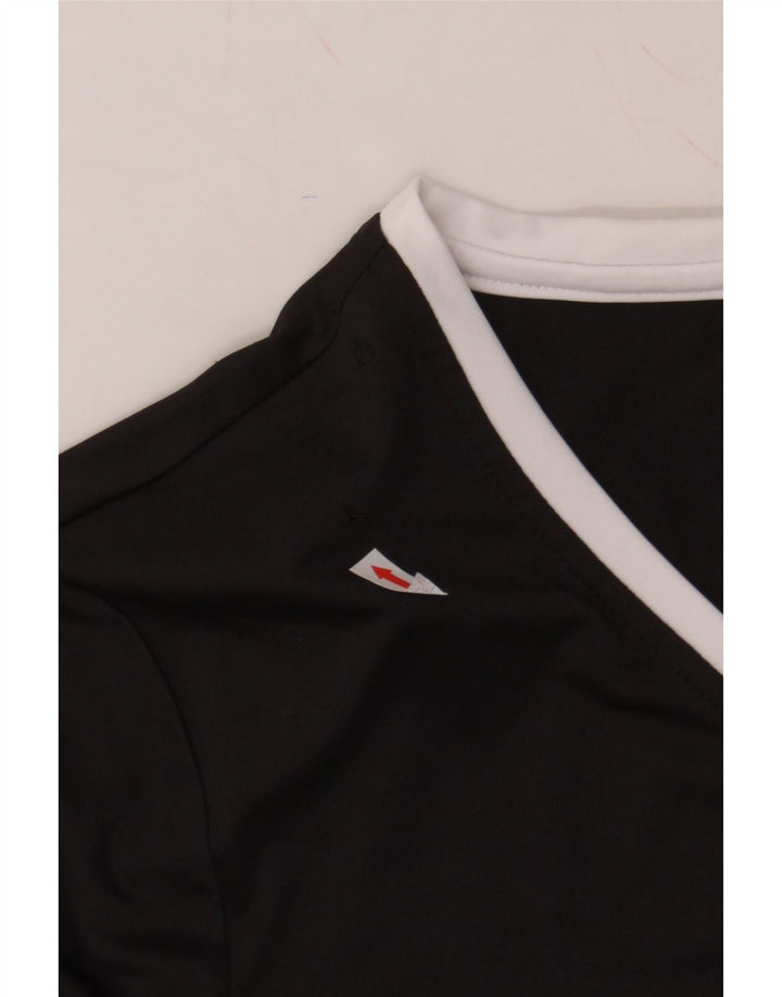 FILA Womens T-Shirt Top UK 16 Large Black Polyester Vintage Fila and Second-Hand Fila from Messina Hembry 