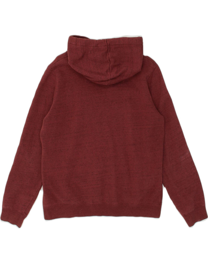 JACK WILLS Womens Graphic Hoodie Jumper UK 16 Large Maroon Flecked Cotton | Vintage Jack Wills | Thrift | Second-Hand Jack Wills | Used Clothing | Messina Hembry 