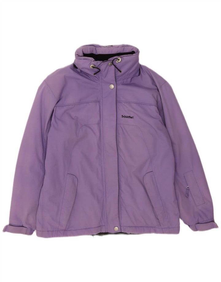 Schoffel Womens Hooded Ski Jacket UK 16 Large Purple Polyamide