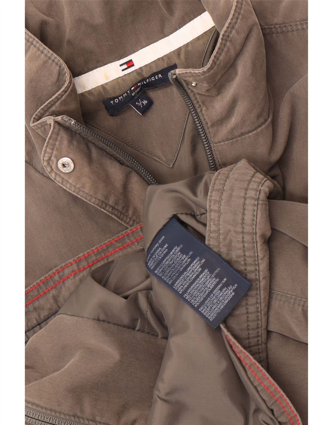 Tommy Hilfiger Womens Bomber Jacket UK 10 Small Grey Polyester
