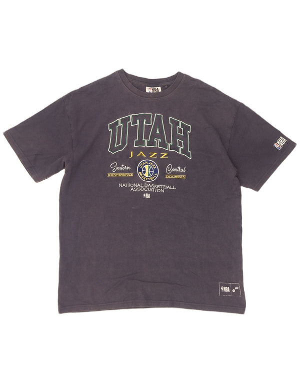 NBA Mens Utah Jazz Graphic T-Shirt Top Small Grey Cotton