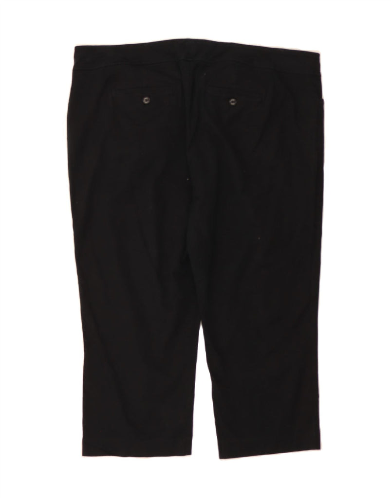 CHAPS Womens Straight Capri Trousers US 16 2XL W40 L20 Black Cotton Vintage Chaps and Second-Hand Chaps from Messina Hembry 