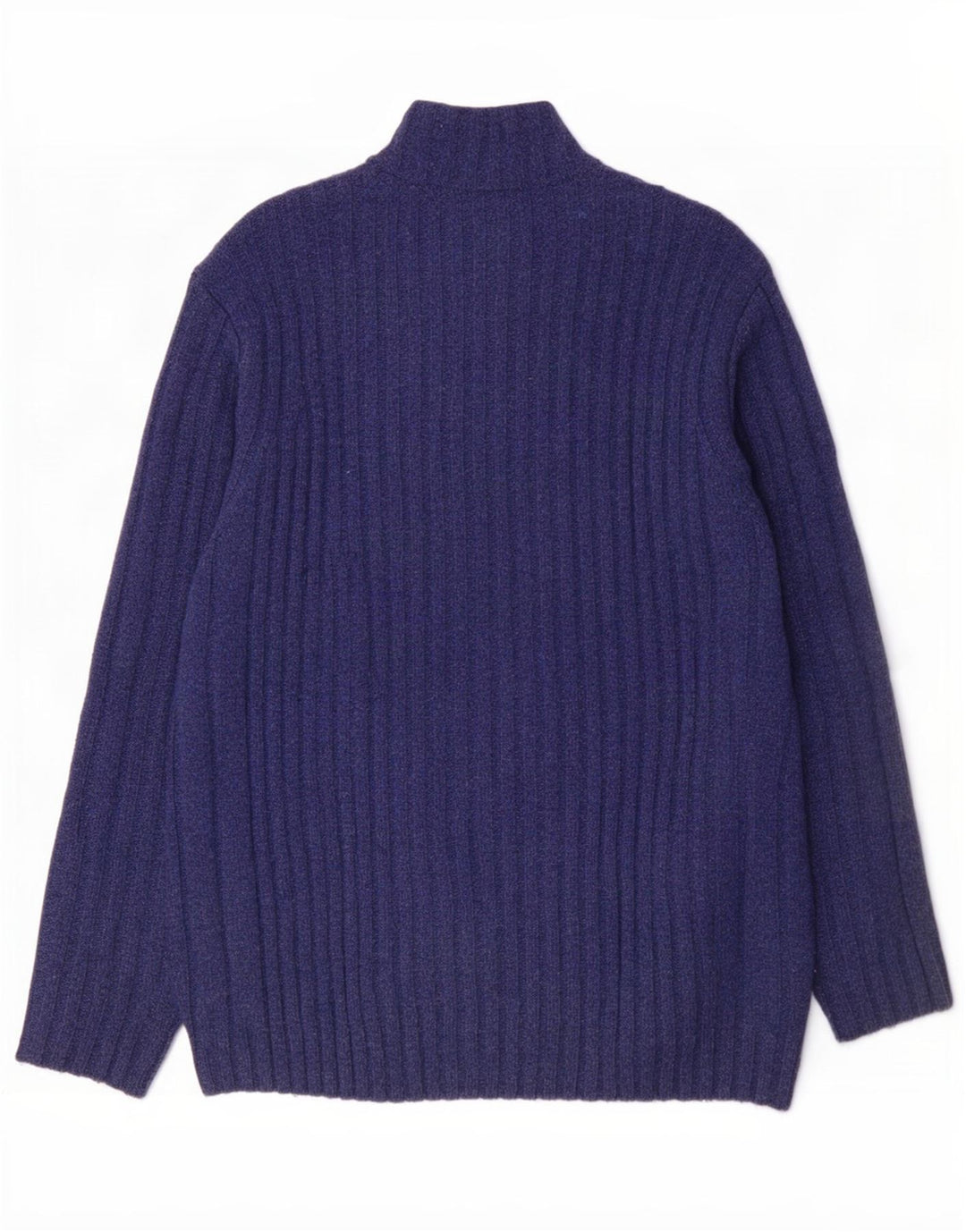 Harvey Miller Mens Graphic Cardigan Sweater Medium Blue Wool