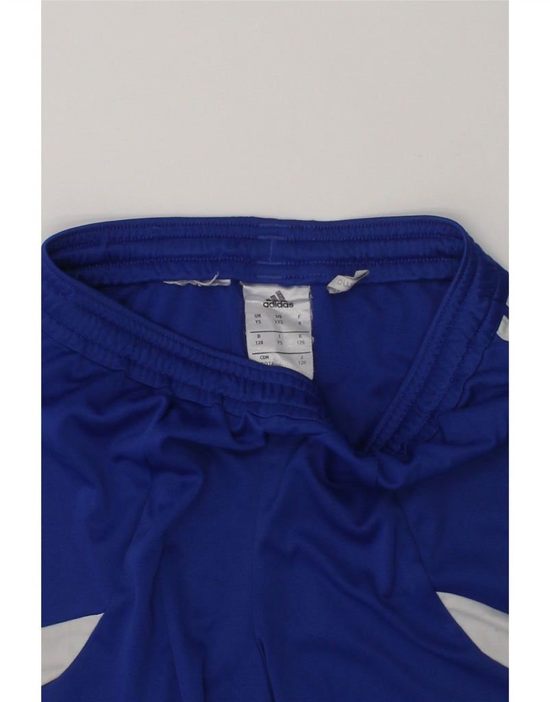 ADIDAS Boys Sport Shorts 7-8 Years Small Blue Colourblock | Vintage Adidas | Thrift | Second-Hand Adidas | Used Clothing | Messina Hembry 