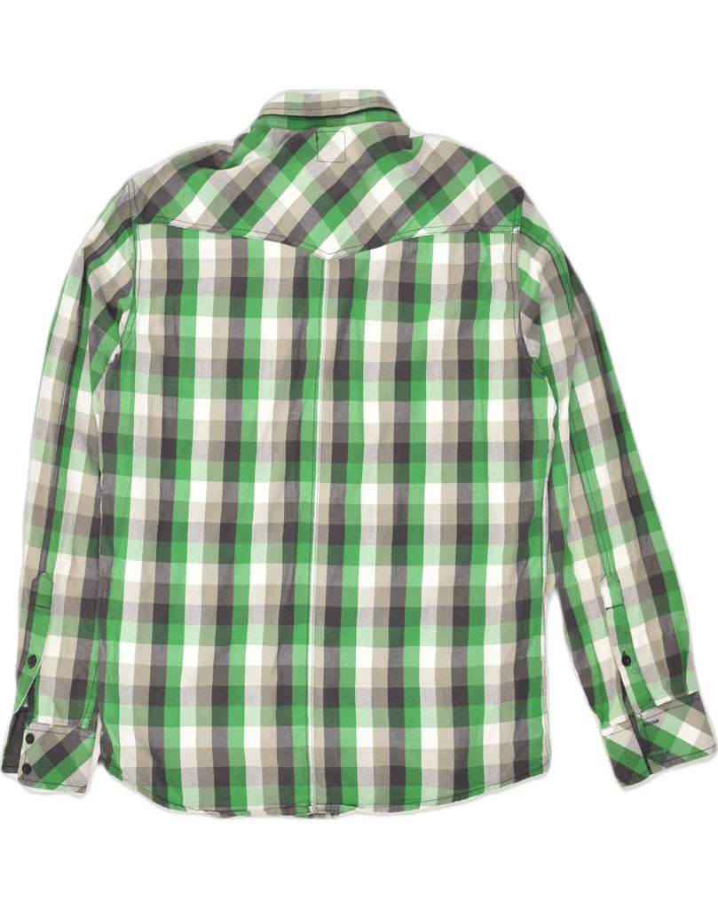 JACK & JONES Mens Shirt Large Green Check Cotton | Vintage Jack & Jones | Thrift | Second-Hand Jack & Jones | Used Clothing | Messina Hembry 