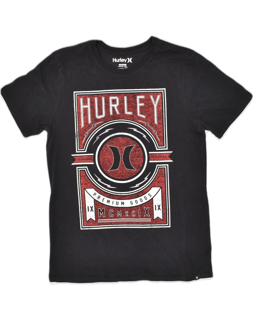 HURLEY Mens Graphic T-Shirt Top Medium Black Cotton | Vintage Hurley | Thrift | Second-Hand Hurley | Used Clothing | Messina Hembry 