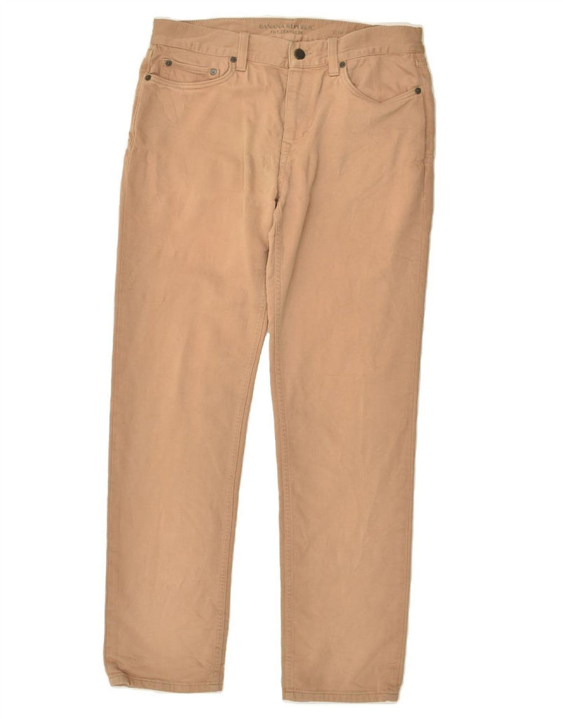 BANANA REPUBLIC Mens Slim Casual Trousers W32 L32 Beige Cotton | Vintage Banana Republic | Thrift | Second-Hand Banana Republic | Used Clothing | Messina Hembry 