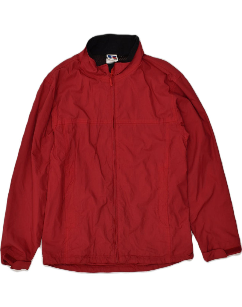 RUSSELL ATHLETIC Mens Rain Jacket UK 38 Medium Red | Vintage Russell Athletic | Thrift | Second-Hand Russell Athletic | Used Clothing | Messina Hembry 