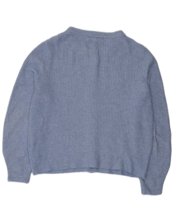 Marks & Spencer Womens Loose Fit Cardigan Sweater UK 16 Large Blue Acrylic