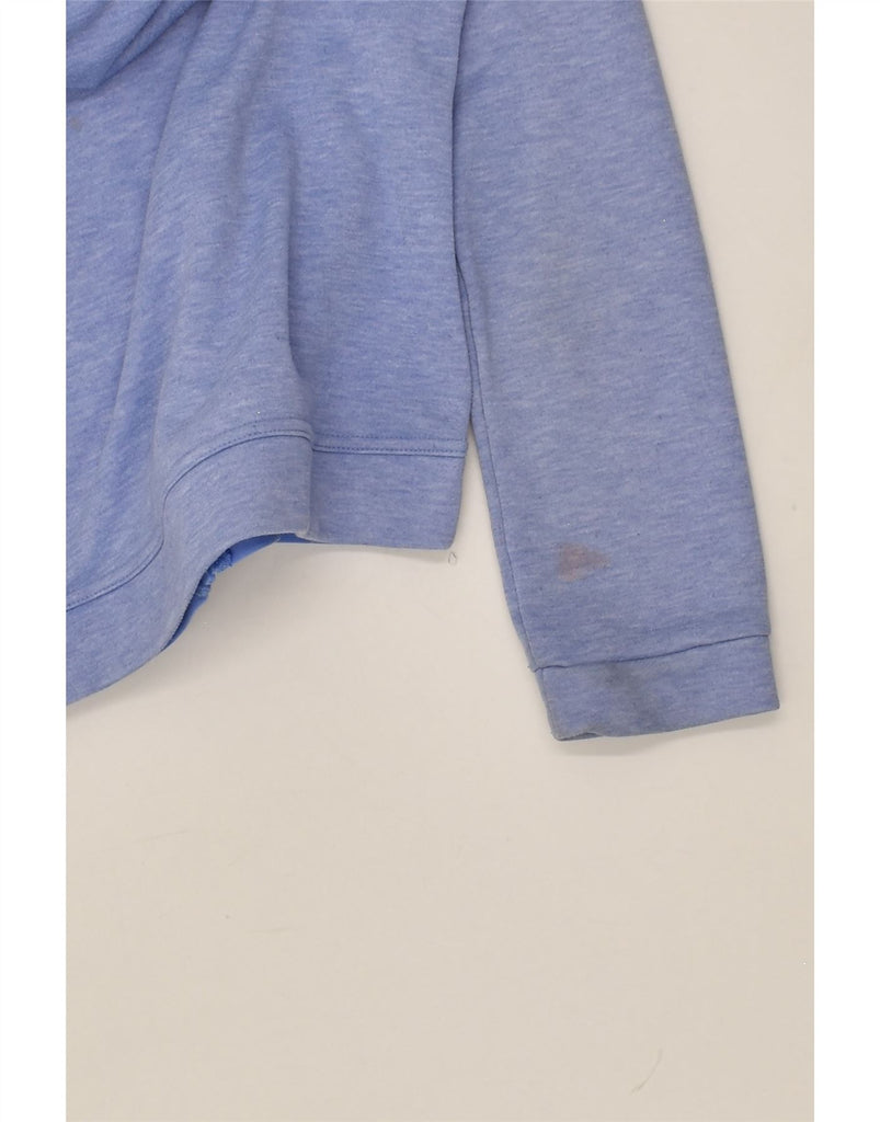 NIKE Girls Dri Fit Graphic Zip Hoodie Sweater 10-11 Years Medium Blue | Vintage Nike | Thrift | Second-Hand Nike | Used Clothing | Messina Hembry 