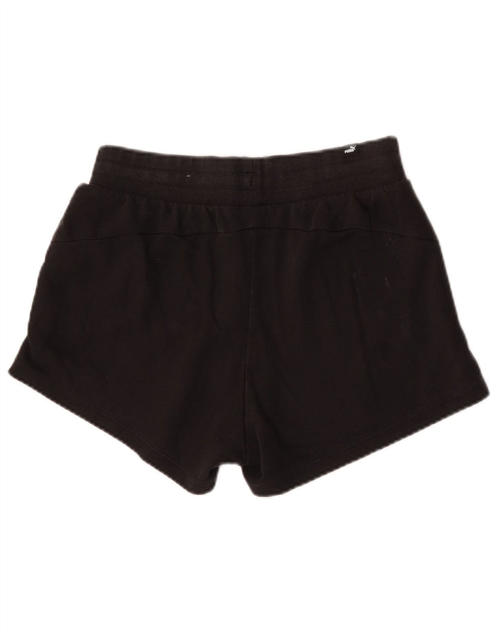 Puma Womens Sport Shorts UK 12 Medium  Black Cotton