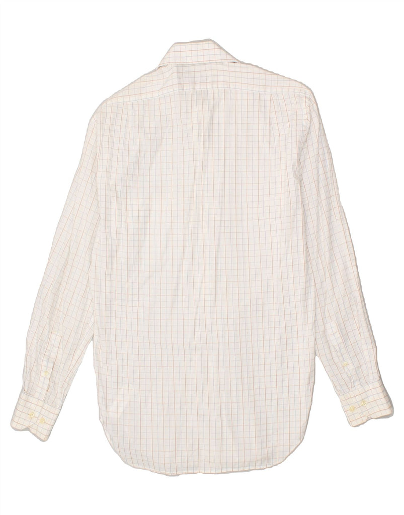 MASSIMO DUTTI Mens Shirt Size 15 Medium White Check Cotton | Vintage Massimo Dutti | Thrift | Second-Hand Massimo Dutti | Used Clothing | Messina Hembry 