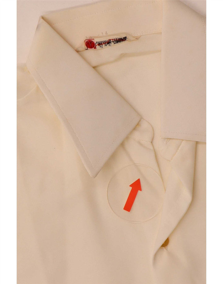 Vintage Mens Shirt Size 36 14 Small White Nylon