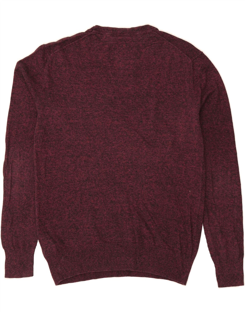 SUPERDRY Mens Boat Neck Jumper Sweater Large Burgundy Cotton Vintage Superdry and Second-Hand Superdry from Messina Hembry 