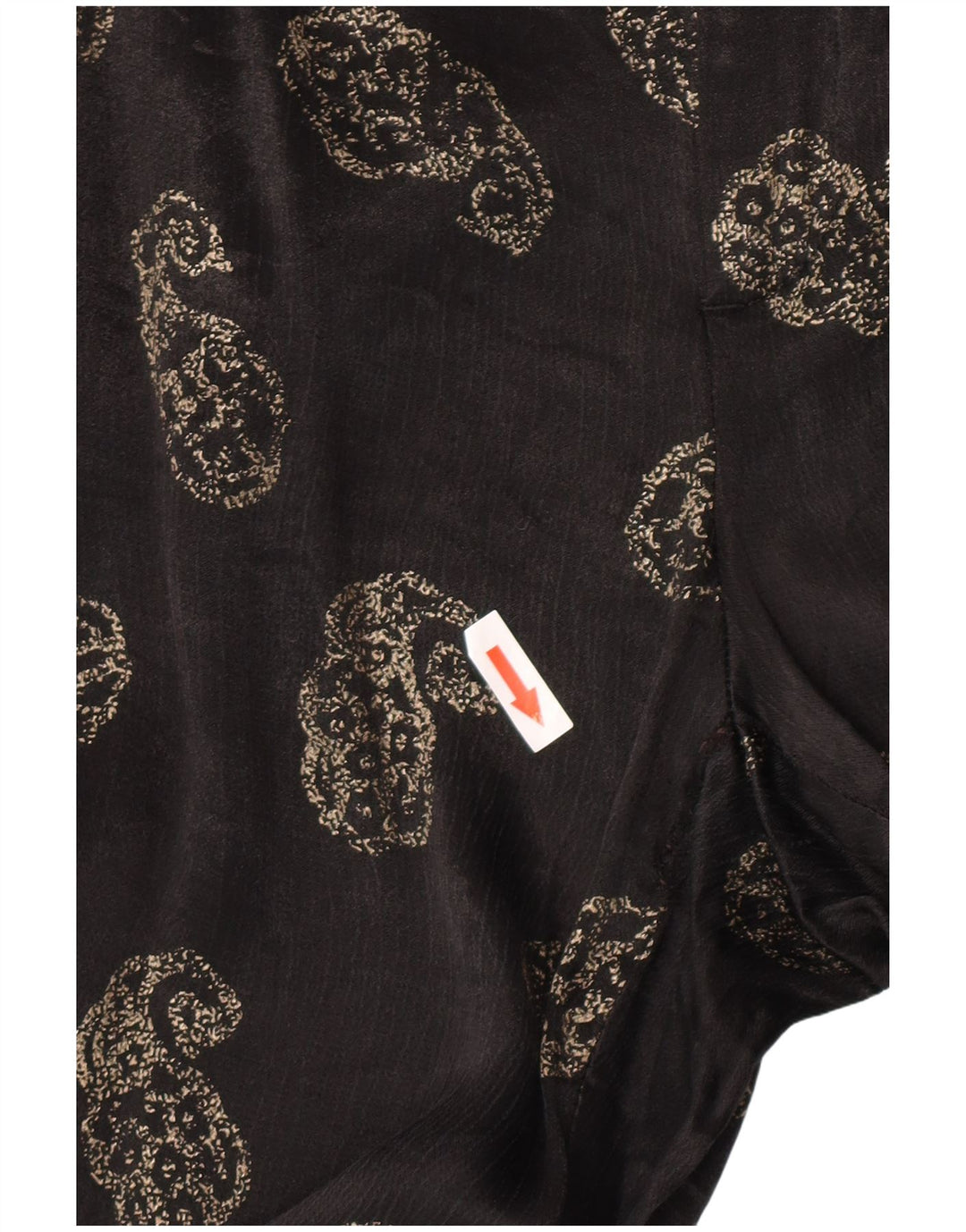 Zara Womens Cropped Trousers Large W30 L24 Black Paisley