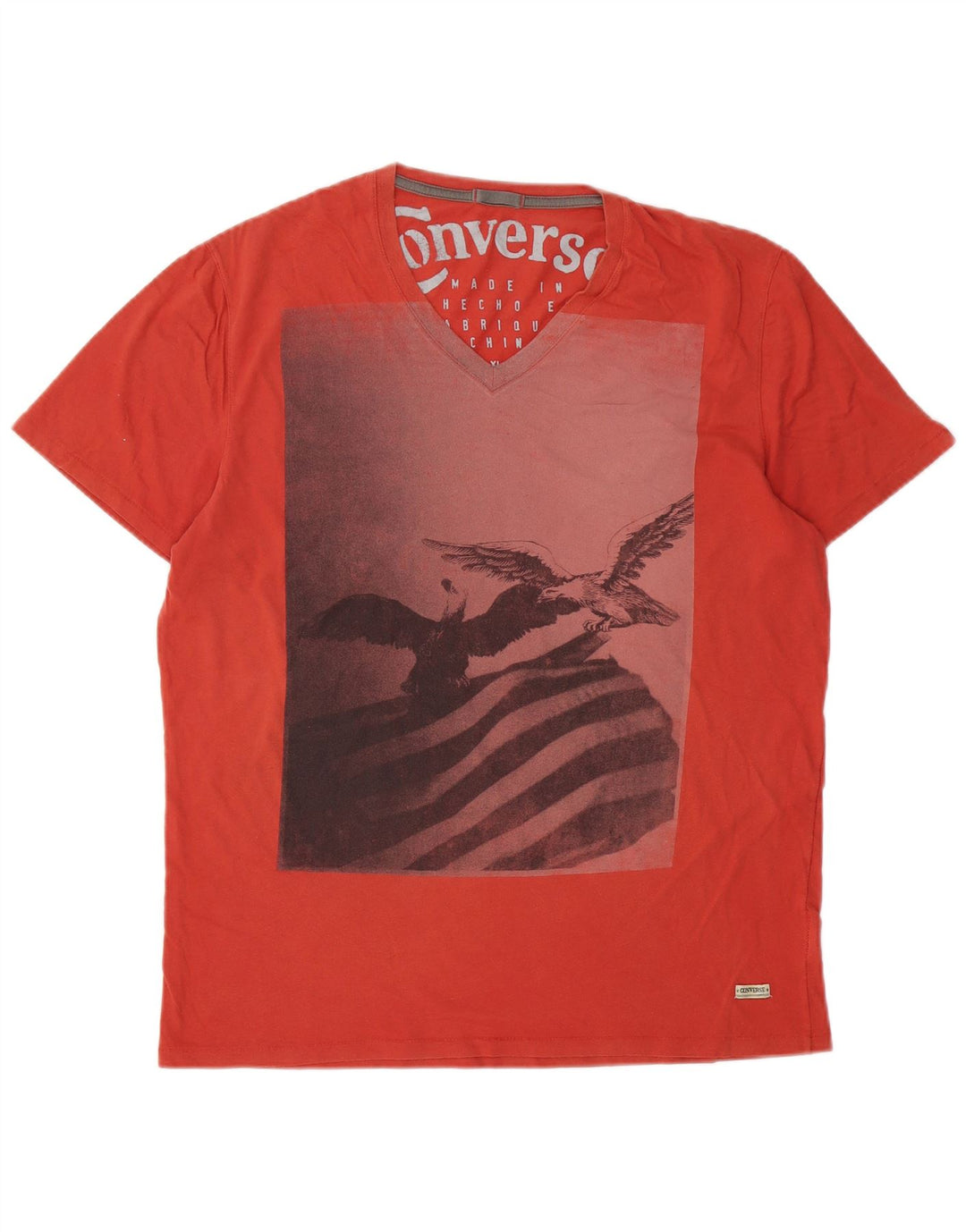 CONVERSE Mens Graphic T-Shirt Top XL Red