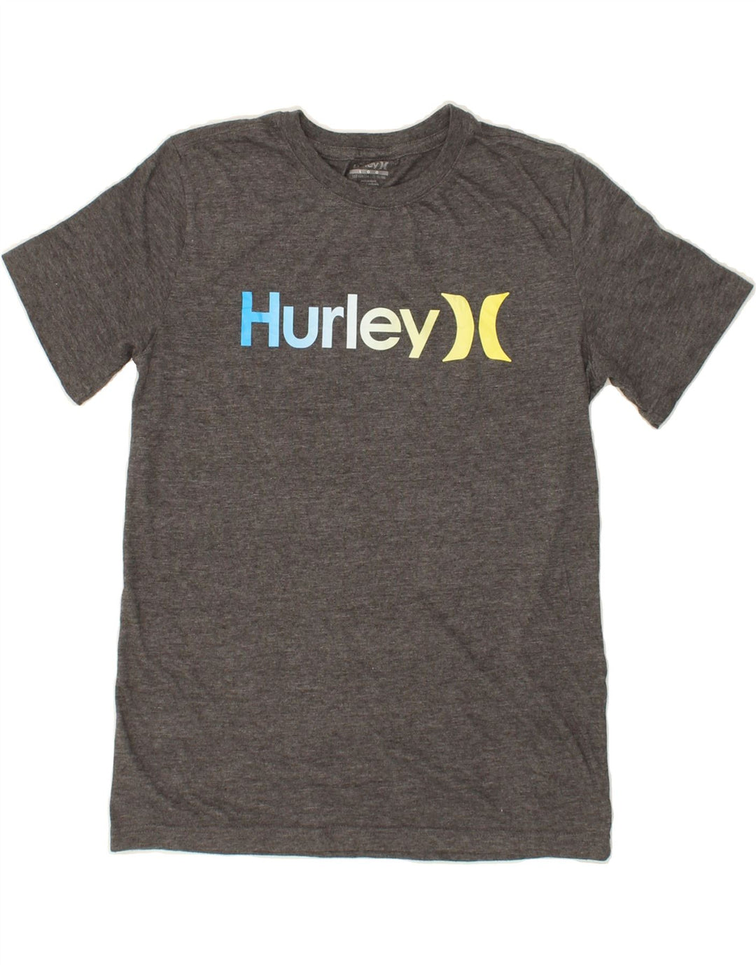 HURLEY Boys Graphic T-Shirt Top 12-13 Years Large  Grey Vintage Hurley and Second-Hand Hurley from Messina Hembry 