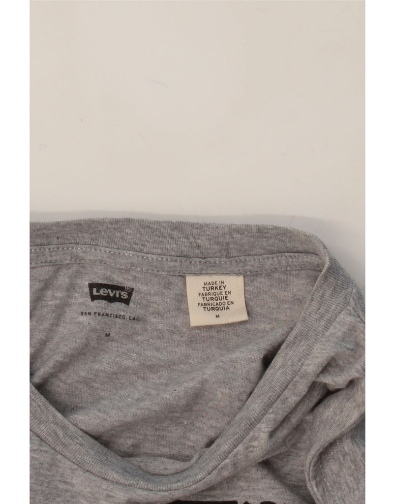 LEVI'S Mens Graphic T-Shirt Top Medium Grey Cotton Vintage Levi's and Second-Hand Levi's from Messina Hembry 