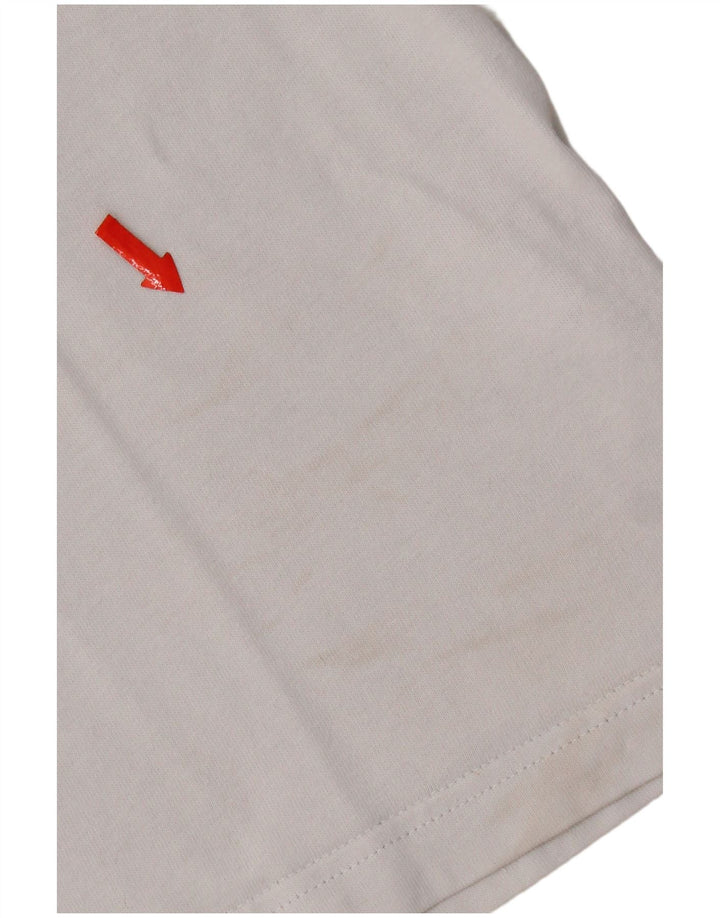 Adidas Mens Graphic T-Shirt Top Medium White Cotton