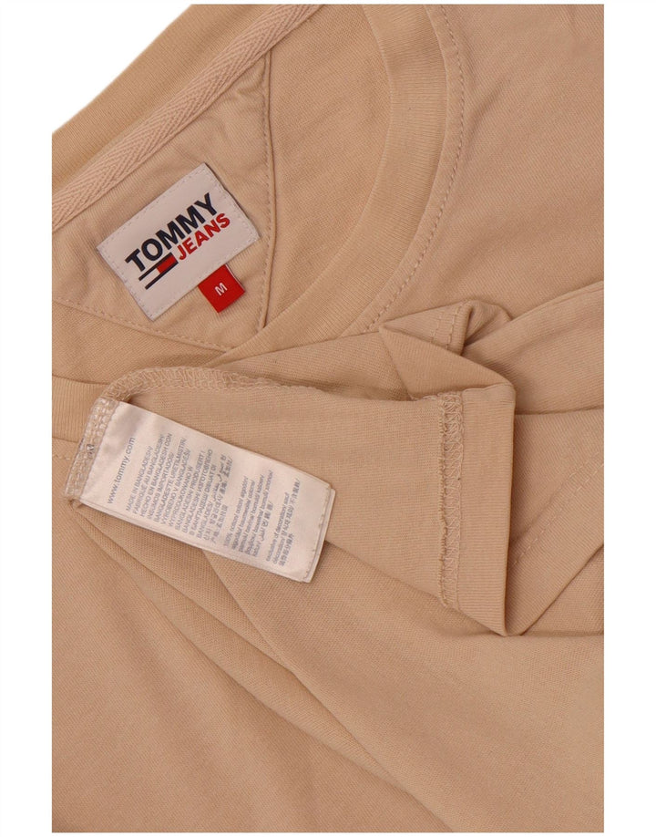 Tommy Hilfiger Mens Graphic T-Shirt Top Medium Beige Cotton