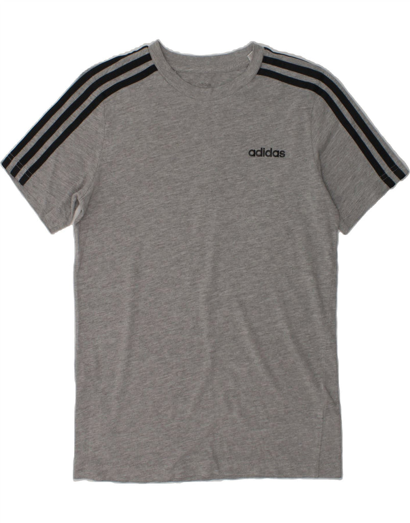 ADIDAS Boys T-Shirt Top 11-12 Years Grey Cotton | Vintage Adidas | Thrift | Second-Hand Adidas | Used Clothing | Messina Hembry 