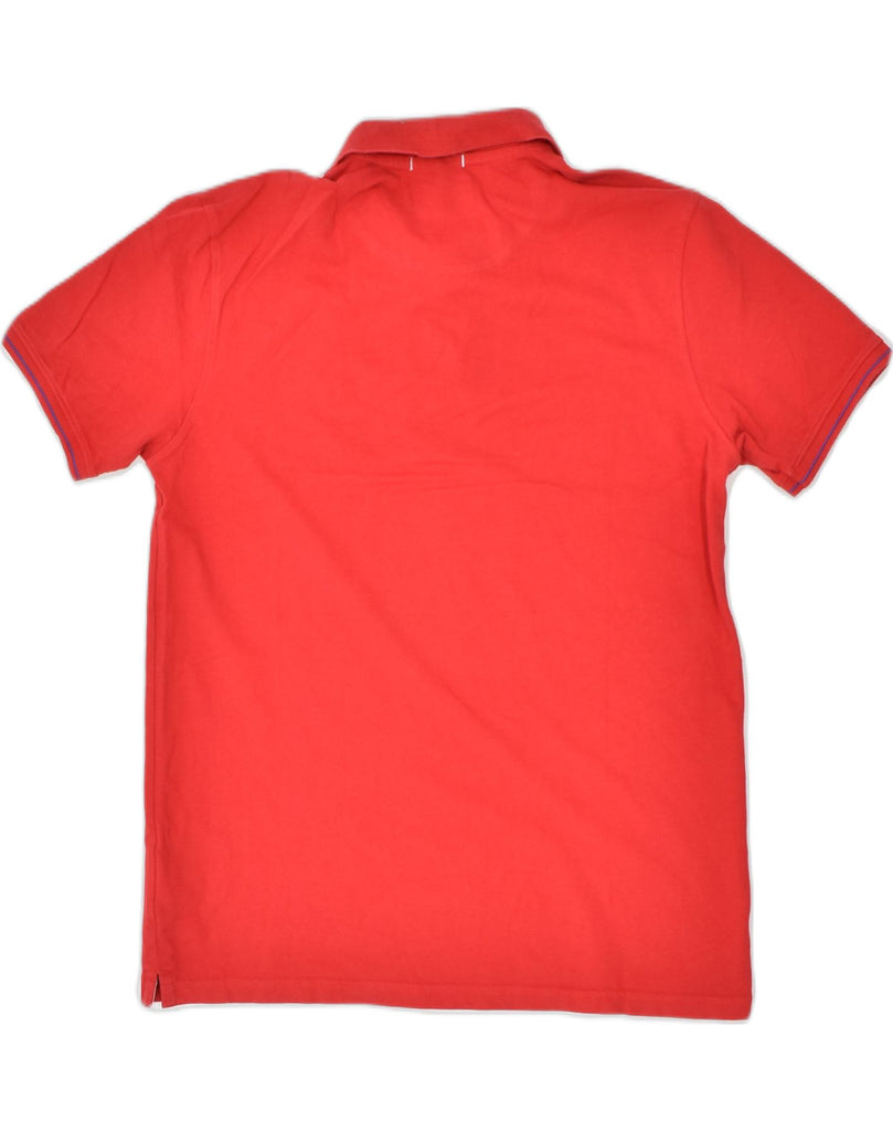 REFRIGUE Mens Polo Shirt Medium Red Cotton | Vintage | Thrift | Second-Hand | Used Clothing | Messina Hembry 