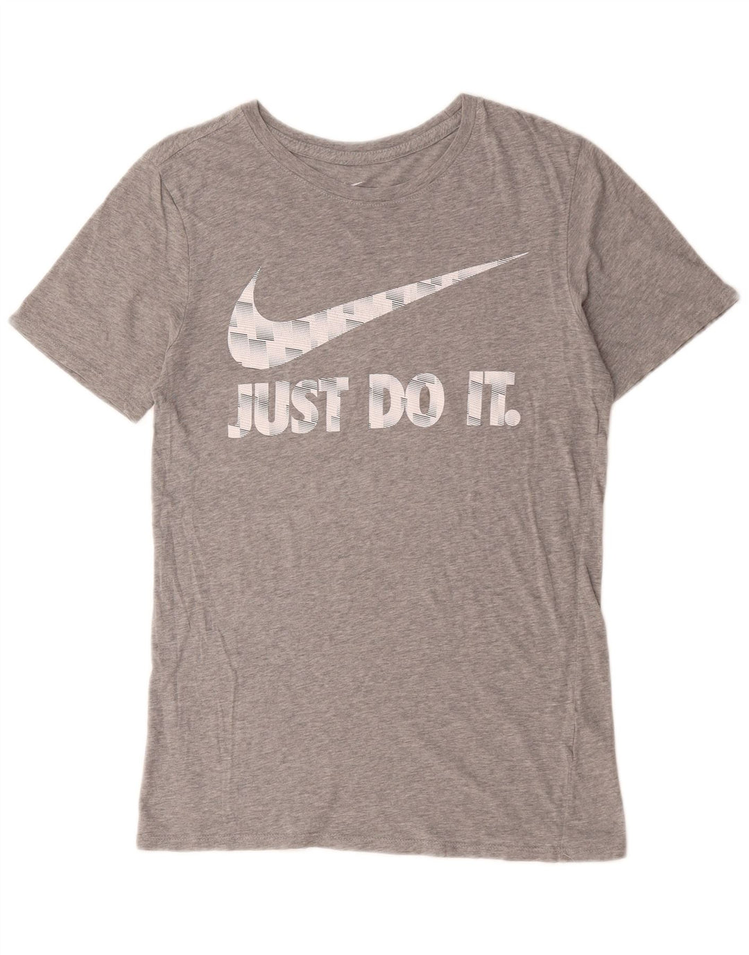 Nike Mens Athletic Cut Graphic T-Shirt Top Small Grey Flecked Cotton