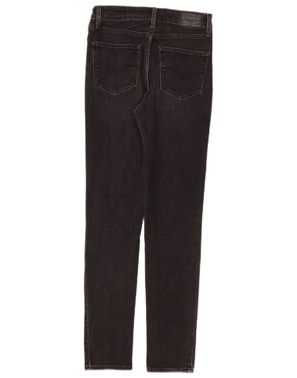 Levi's Womens 721 High Rise Skinny Jeans W27 L30 Black Cotton