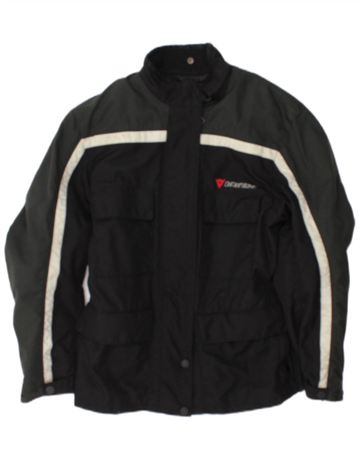 Dainese Womens Graphic Racer Jacket UK 12 Medium Black Colourblock Nylon