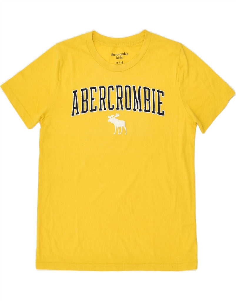 ABERCROMBIE & FITCH Boys Graphic T-Shirt Top 11-12 Years Yellow Cotton | Vintage Abercrombie & Fitch | Thrift | Second-Hand Abercrombie & Fitch | Used Clothing | Messina Hembry 