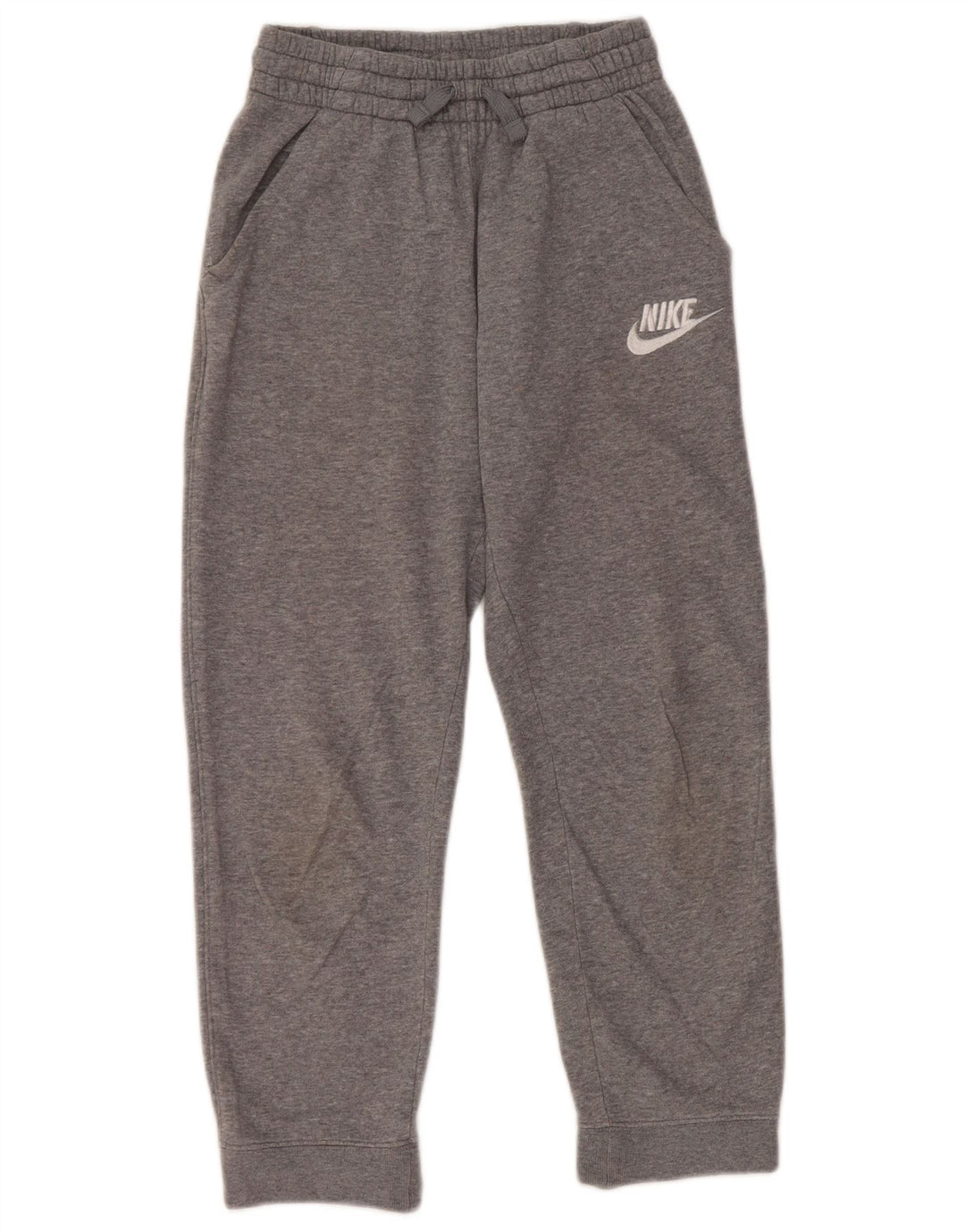 NIKE Boys Tracksuit Trousers Joggers 10-11 Years Medium Grey Flecked
