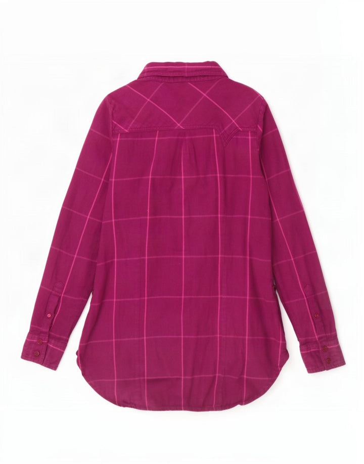 Vans Womens Shirt UK 10 Small Purple Check Cotton