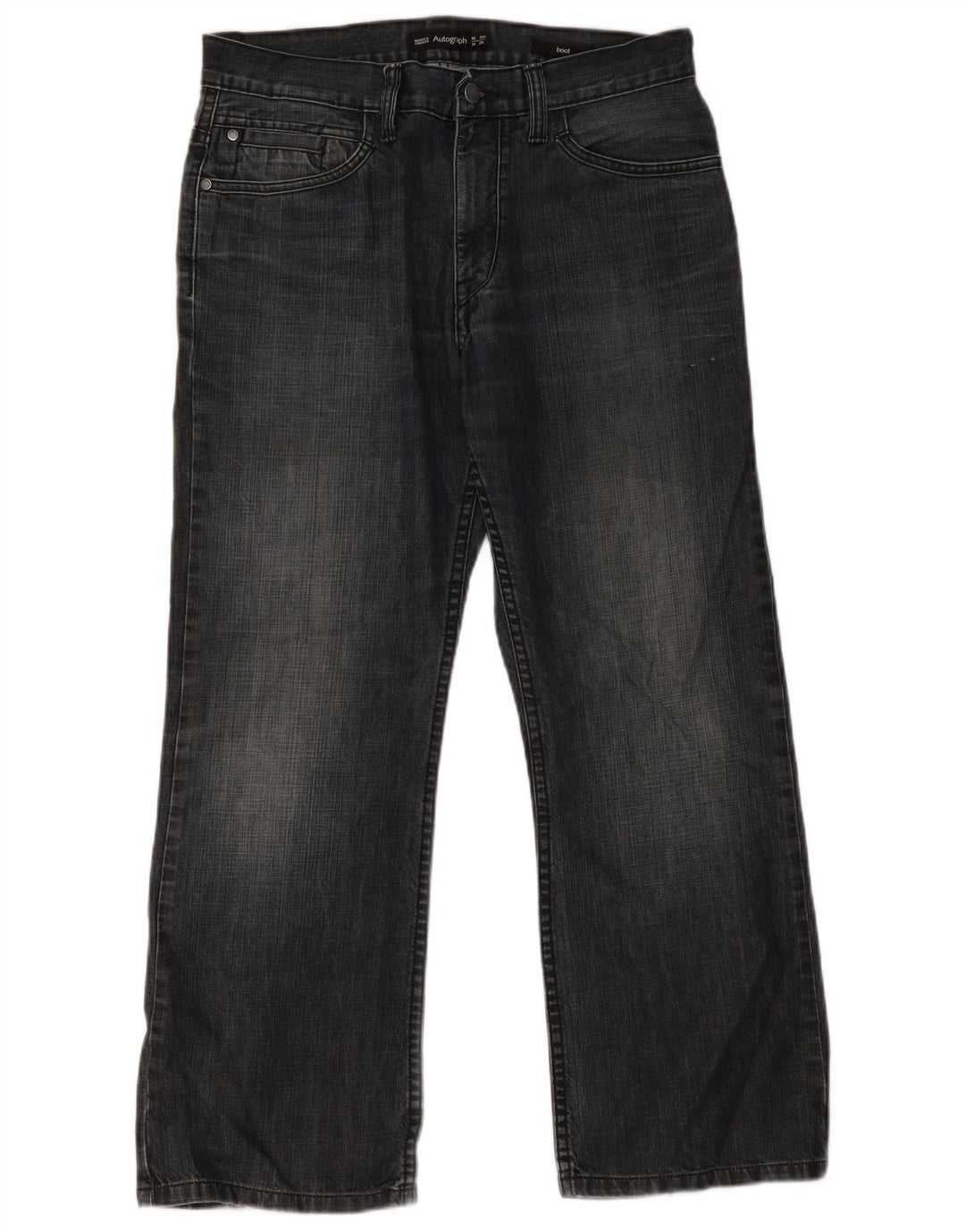 Marks & Spencer Womens Autograph Loose Jeans W34 L29 Navy Blue Cotton