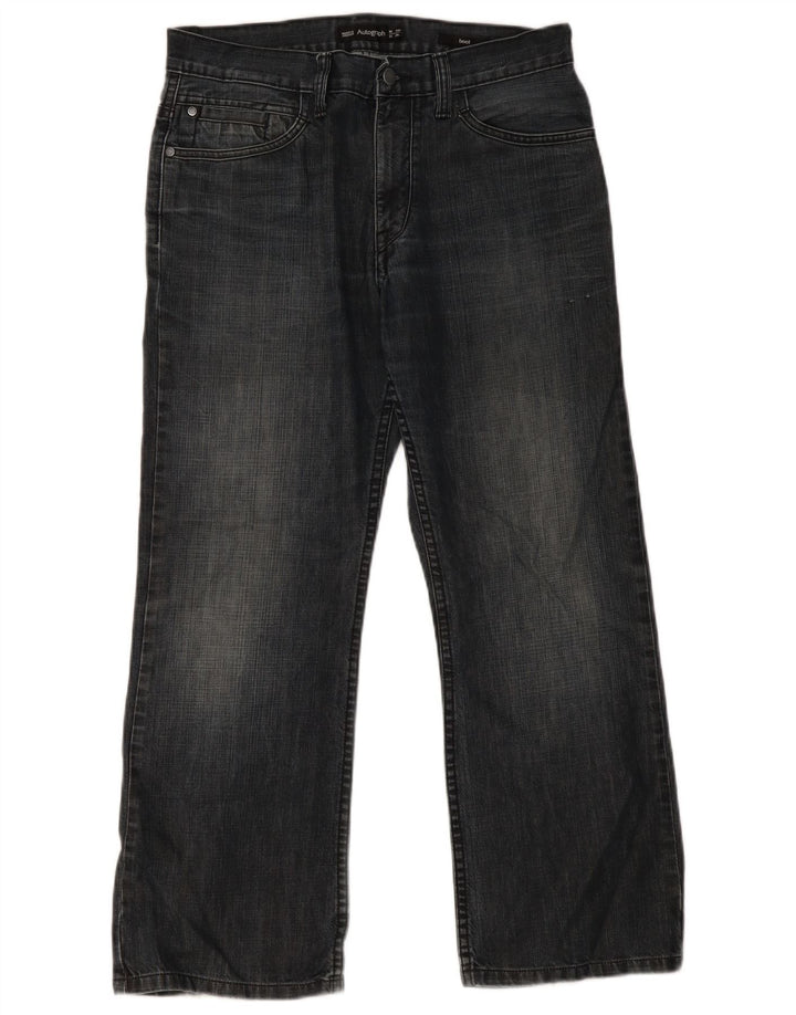 Marks & Spencer Womens Autograph Loose Jeans W34 L29 Navy Blue Cotton