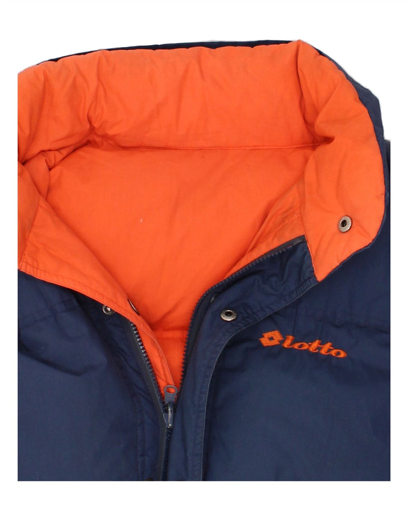 LOTTO Mens Reversible Padded Jacket UK 40 Large Navy Blue Vintage Lotto and Second-Hand Lotto from Messina Hembry 