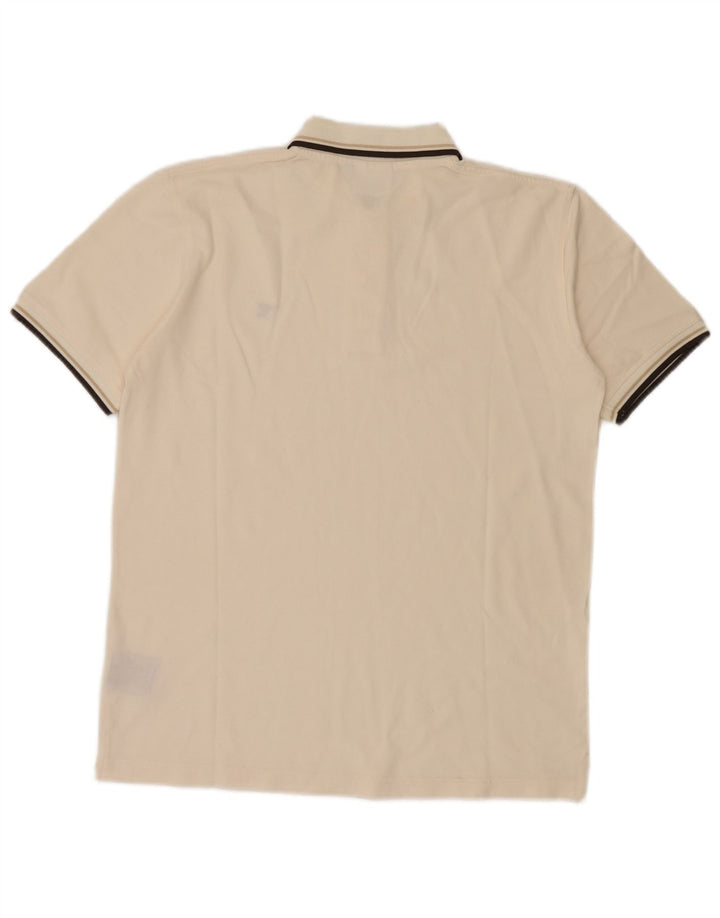 Diadora Mens Polo Shirt Large Off White Cotton