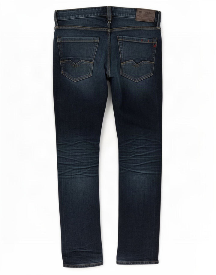 Replay Mens Slim Jeans W30 L32 Blue Cotton