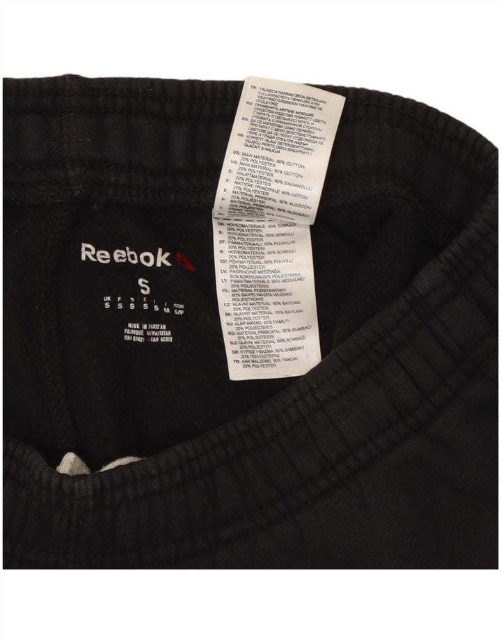 Reebok Mens Tracksuit Trousers Joggers Small  Black Cotton