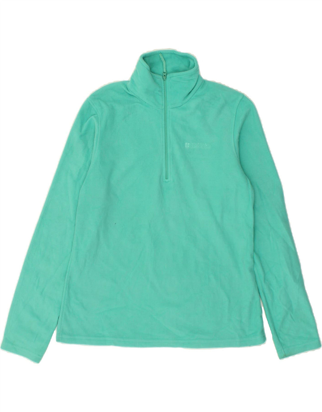 MOUNTAIN WAREHOUSE Womens Zip Neck Fleece Jumper UK 12 Medium Green Vintage Mountain Warehouse and Second-Hand Mountain Warehouse from Messina Hembry 