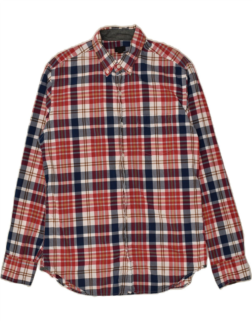 J. CREW Mens Tartan Shirt Medium Red Check | Vintage J. Crew | Thrift | Second-Hand J. Crew | Used Clothing | Messina Hembry 