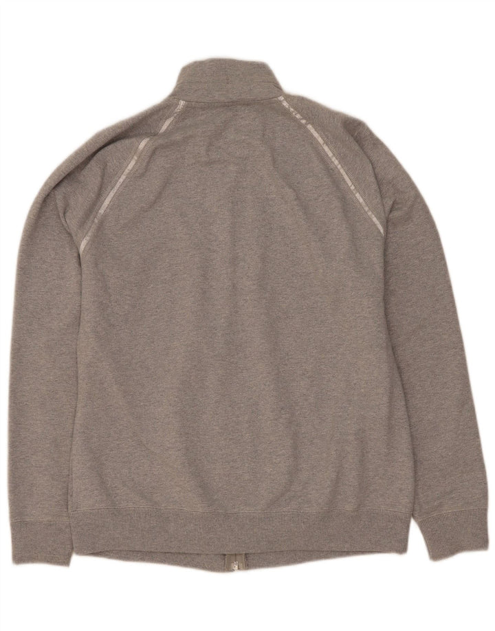 Marks & Spencer Womens Tracksuit Top Jacket UK 16 Large Grey Cotton