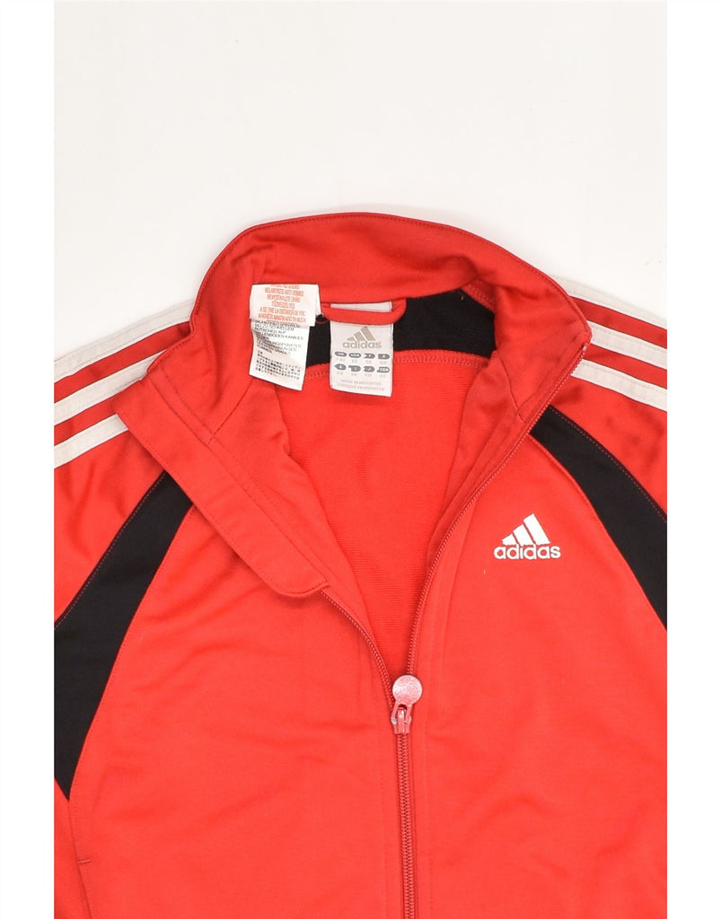 ADIDAS Boys Tracksuit Top Jacket 7-8 Years Red Colourblock Polyester | Vintage Adidas | Thrift | Second-Hand Adidas | Used Clothing | Messina Hembry 