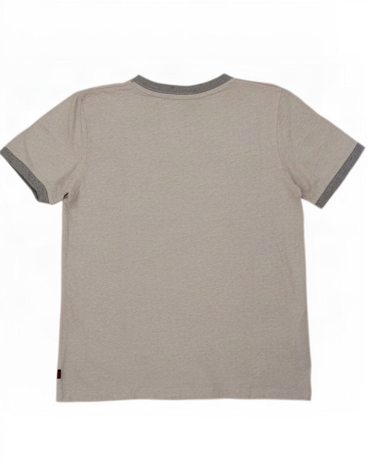 Superdry Womens Oversized T-Shirt Top UK 10 Small Grey Flecked Cotton