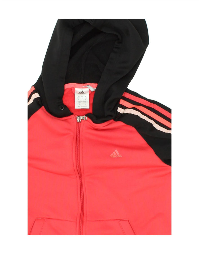 ADIDAS Womens Climalite Zip Hoodie Sweater UK 8/10 Small Pink Colourblock | Vintage Adidas | Thrift | Second-Hand Adidas | Used Clothing | Messina Hembry 